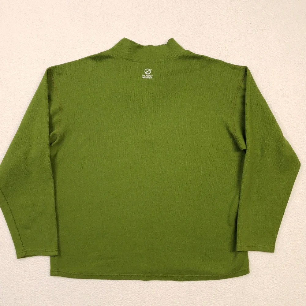 The North Face Pullover Men Large Green Flight Series Quarter Zip Active Sweater